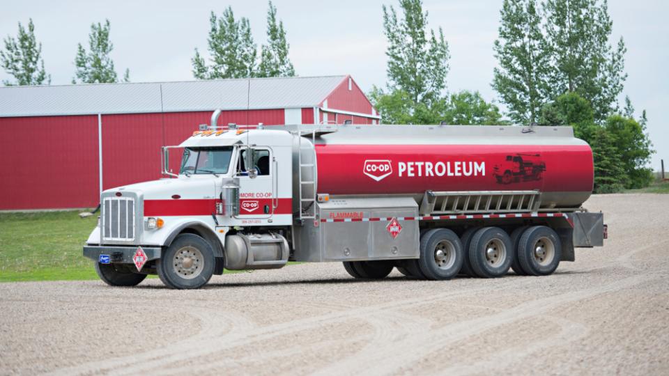 Co-op home heating fuel delivery truck